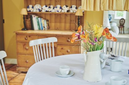 The dining table at Blake Cottage, Cotswolds