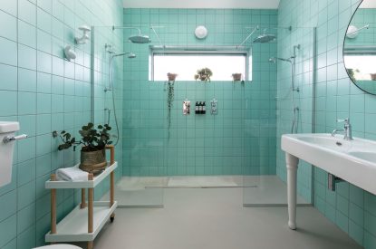 A shower room at Duna, Cornwall