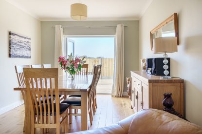 The dining room at Yr Hafan, Llyn Peninsula