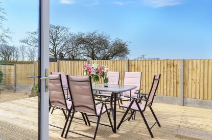 A patio at Yr Hafan, Llyn Peninsula