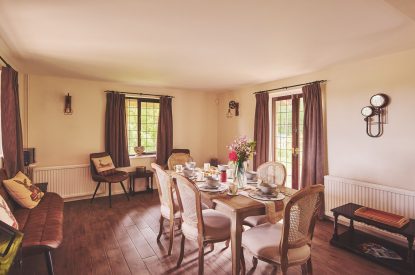 The dining room at The Round, Devon