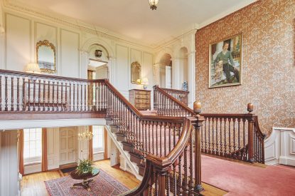 The staircase at North Wessex Manor, Oxfordshire