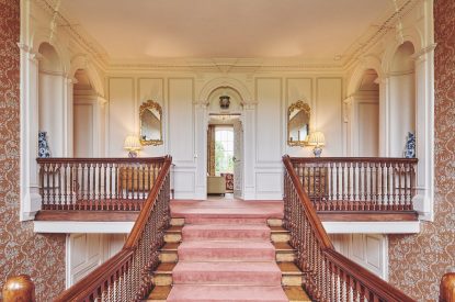 The staircase at North Wessex Manor, Oxfordshire