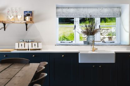 The kitchen at Holwell Farmhouse, Devon