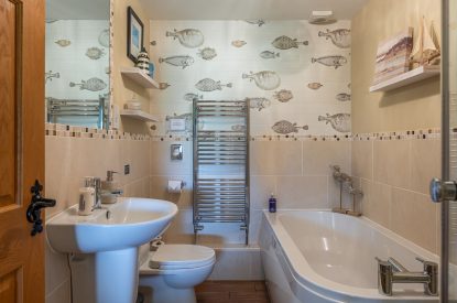 The bathroom at Primrose Retreat, Yorkshire
