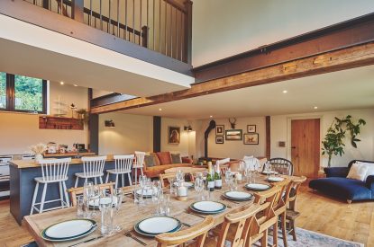 The living space at The Barnstay, Hampshire
