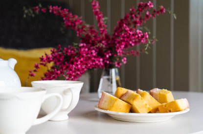 Afternoon tea at Hooting Owl Retreat, Somerset