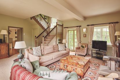 The living room at Barrett-Browning Cottage, Cotswolds