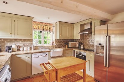 The kitchen at Barrett-Browning Cottage, Cotswolds