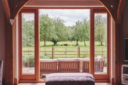 The view of the orchard at Apple Tree Cottage, Cotswolds