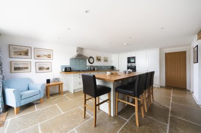 The kitchen at Riverside Retreat, Devon