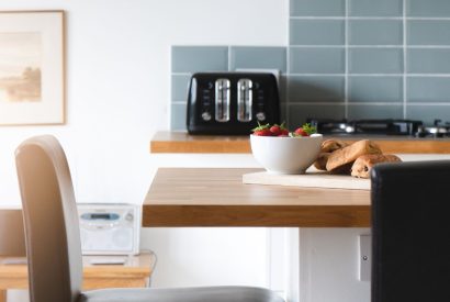 The kitchen at Riverside Retreat, Devon