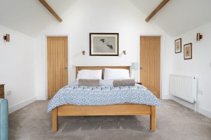 A double bedroom at Riverside Retreat, Devon