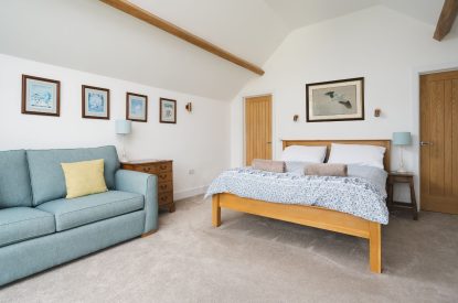 A double bedroom at Riverside Retreat, Devon