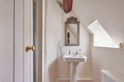 The bathroom at Church View Cottage, Cotswolds