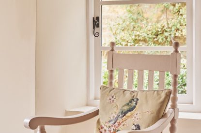A reading chair at Church View Cottage, Cotswolds