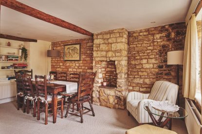The dining table at Church View Cottage, Cotswolds