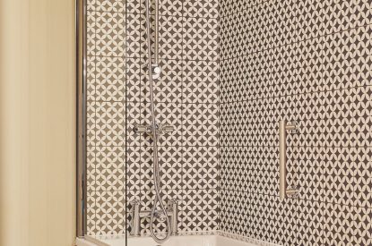 A bathroom at Hay Market House, Powys