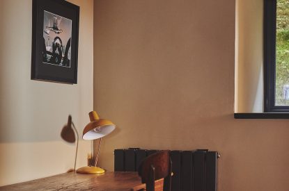 A desk at Hay Market House, Powys
