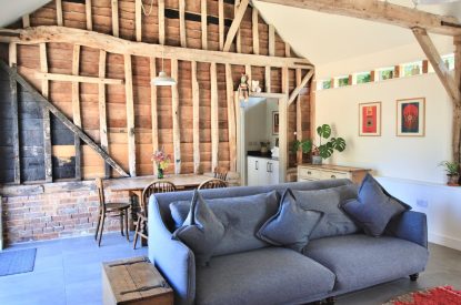 The livingroom of Gull Farm Barn, Suffolk