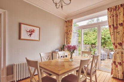 The dining table at Glenshee House, Perthshire