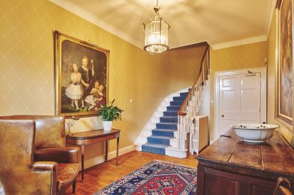 The entrance hall at Glenshee House, Perthshire