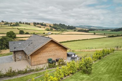 The grounds at Middle Tumble Cottage, Shropshire Hills