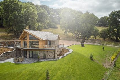 The exterior of Upper Tumble Cottage, Shropshire Hills