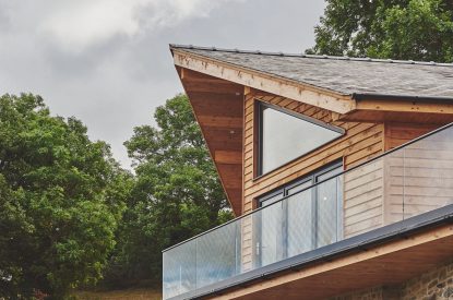 The exterior of Upper Tumble Cottage, Shropshire Hills