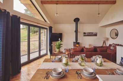 The living area at Upper Tumble Cottage, Shropshire Hills