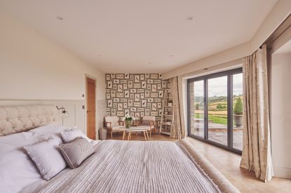 A bedroom at Upper Tumble Cottage, Shropshire Hills