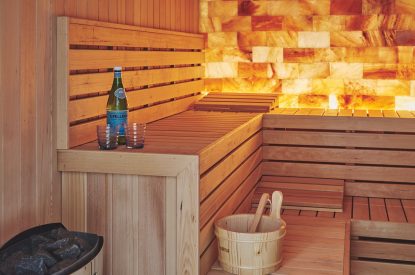 The sauna at Upper Tumble Cottage, Shropshire Hills