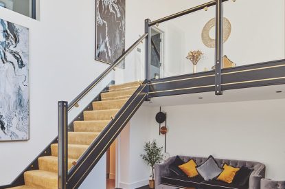 The staircase at Reservoir View, Somerset