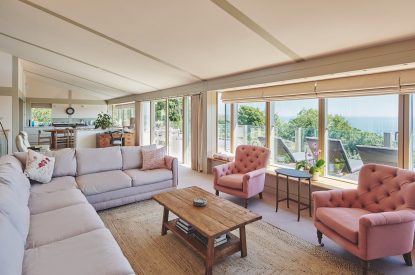 The living room at Beach View, Pembrokeshire