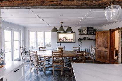 The dining area at The Farmstay, Hampshire