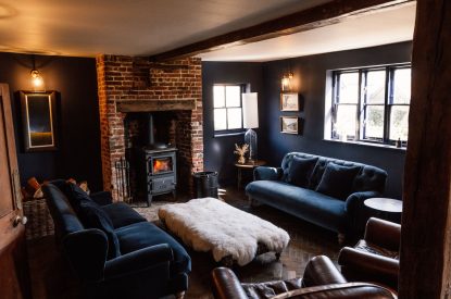 The living room at Farmstay Retreat, Hampshire