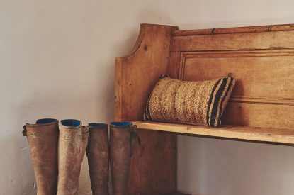 The entrance hall at Ridge Farmhouse, Herefordshire