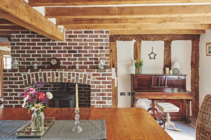 The dining room at Ridge Farmhouse, Herefordshire