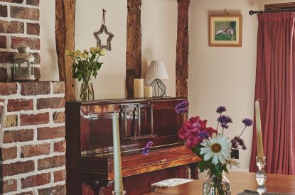The dining room at Ridge Farmhouse, Herefordshire
