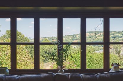 The window view from Ridge Farmhouse, Herefordshire