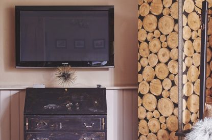 The Smart Tv in the living room at Mimosa Cottage, Vale of Glamorgan
