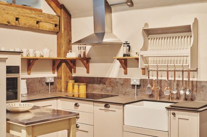 The kitchen at Lotus Cottage, Vale of Glamorgan