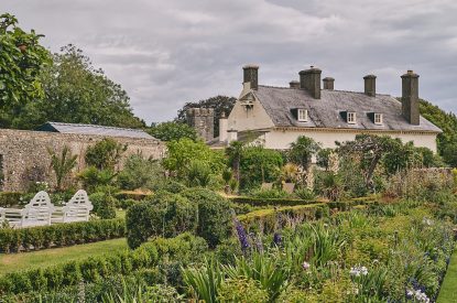 The shared garden at Hollyhock Cottage, Vale of Glamorgan
