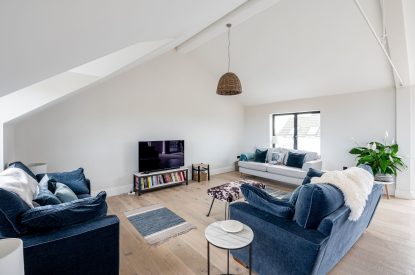 The living room at The Bay at Beadnell, Northumberland