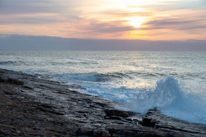 The beach near The Bay at Beadnell, Northumberland