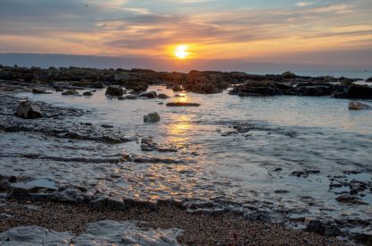 The beach near The Bay at Beadnell, Northumberland