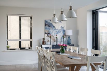 The dining room at Sandy Toes, Northumberland