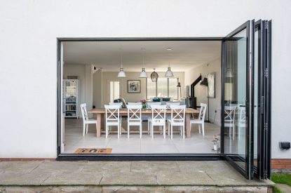 The dining room at Sandy Toes, Northumberland
