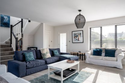 The living room at Sandy Toes, Northumberland