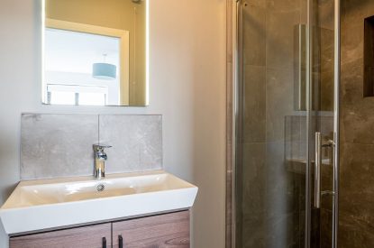 A bathroom at Sandy Toes, Northumberland